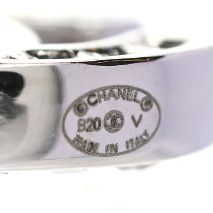 Chanel Crystal CC Earrings Silver 3 of 5