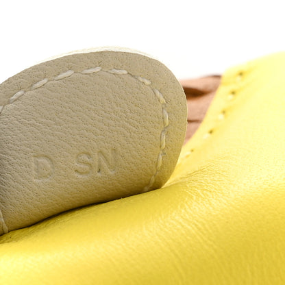 Hermes Milo Lambskin Grigri Rodeo Horse Bag Charm PM Lime Sesame Craie 4 of 6