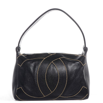 Chanel Caviar CC Stitched Medium Hobo Black 1 of 7