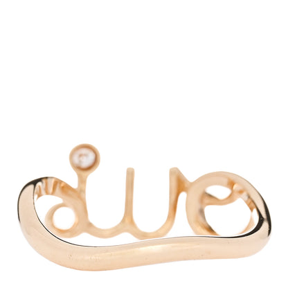 Christian Dior 18K Yellow Gold Diamond Oui Ring 50 5.25 3 of 5