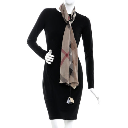 Burberry Silk Chiffon Smoked Check Scarf Trench 2 of 6