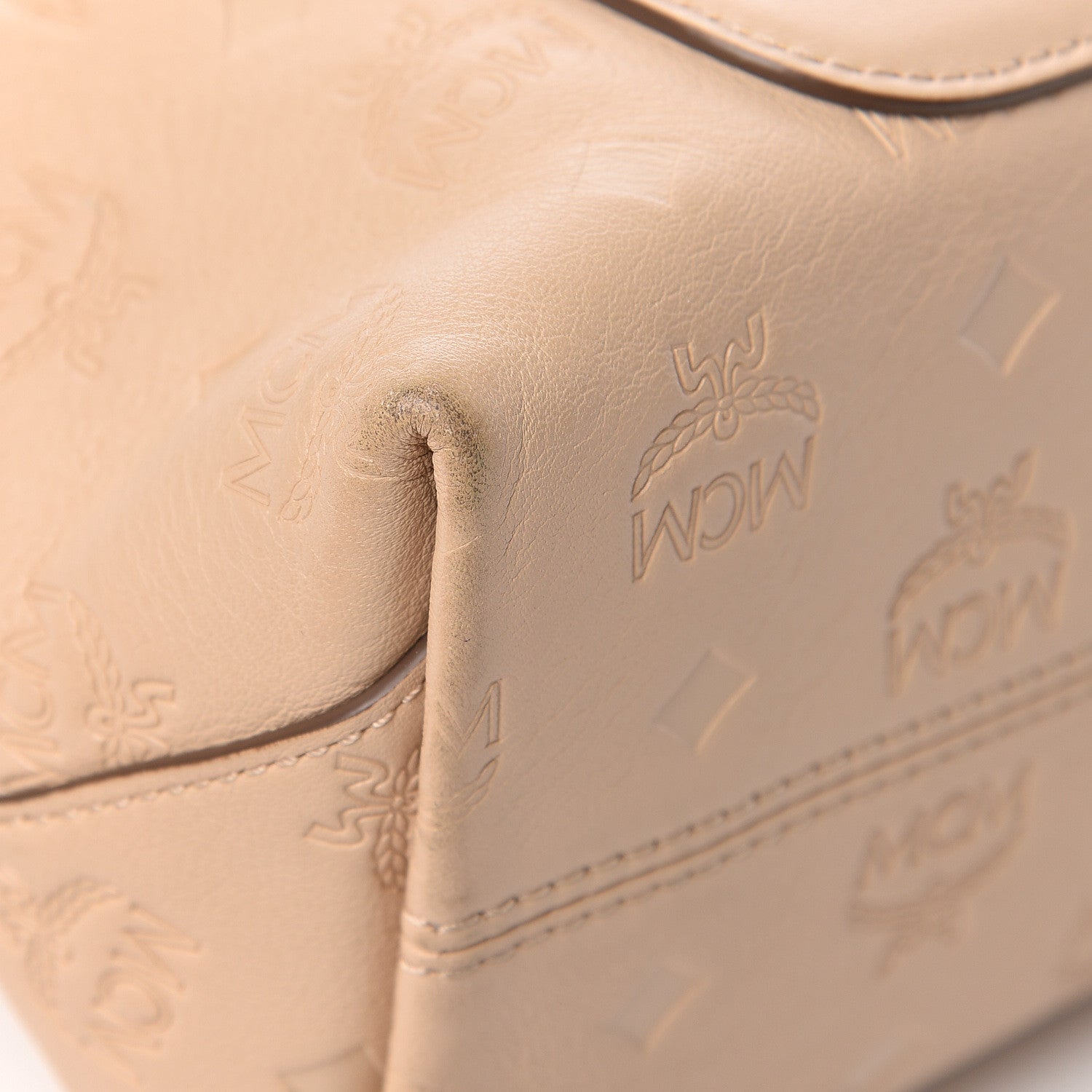 MCM Calfskin Ottomar Monogram Small Original Crossbody Bag New Beige 13 of 16