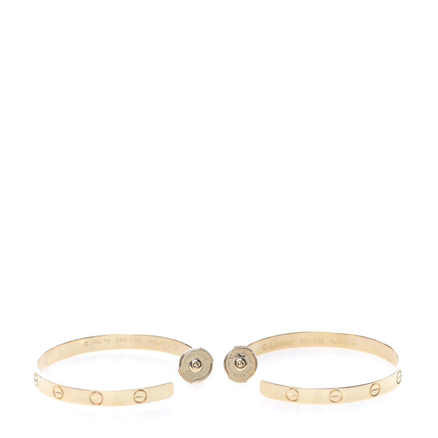 18K Yellow Gold Large LOVE Hoop Earrings