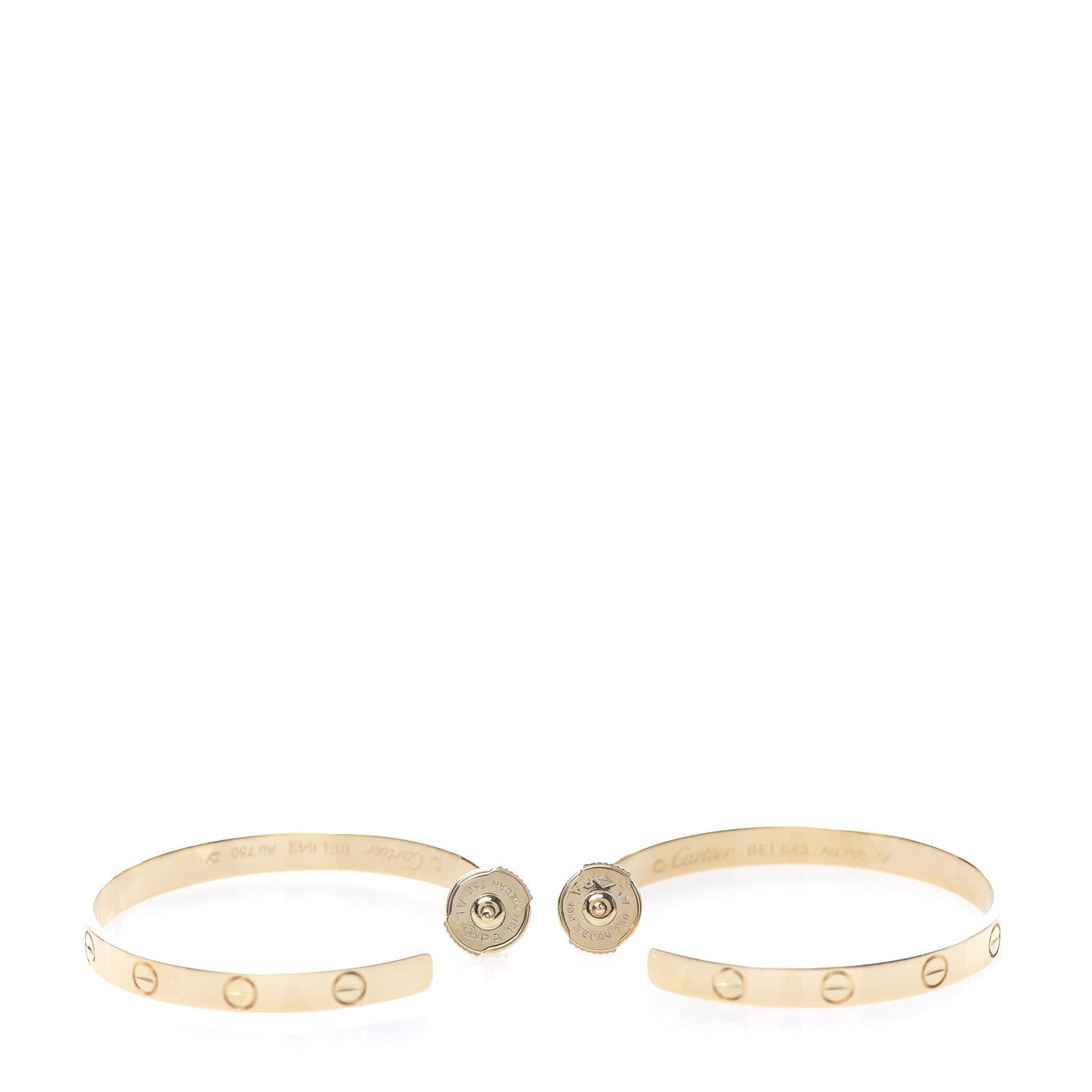 Cartier 18K Yellow Gold Large LOVE Hoop Earrings 4 of 6