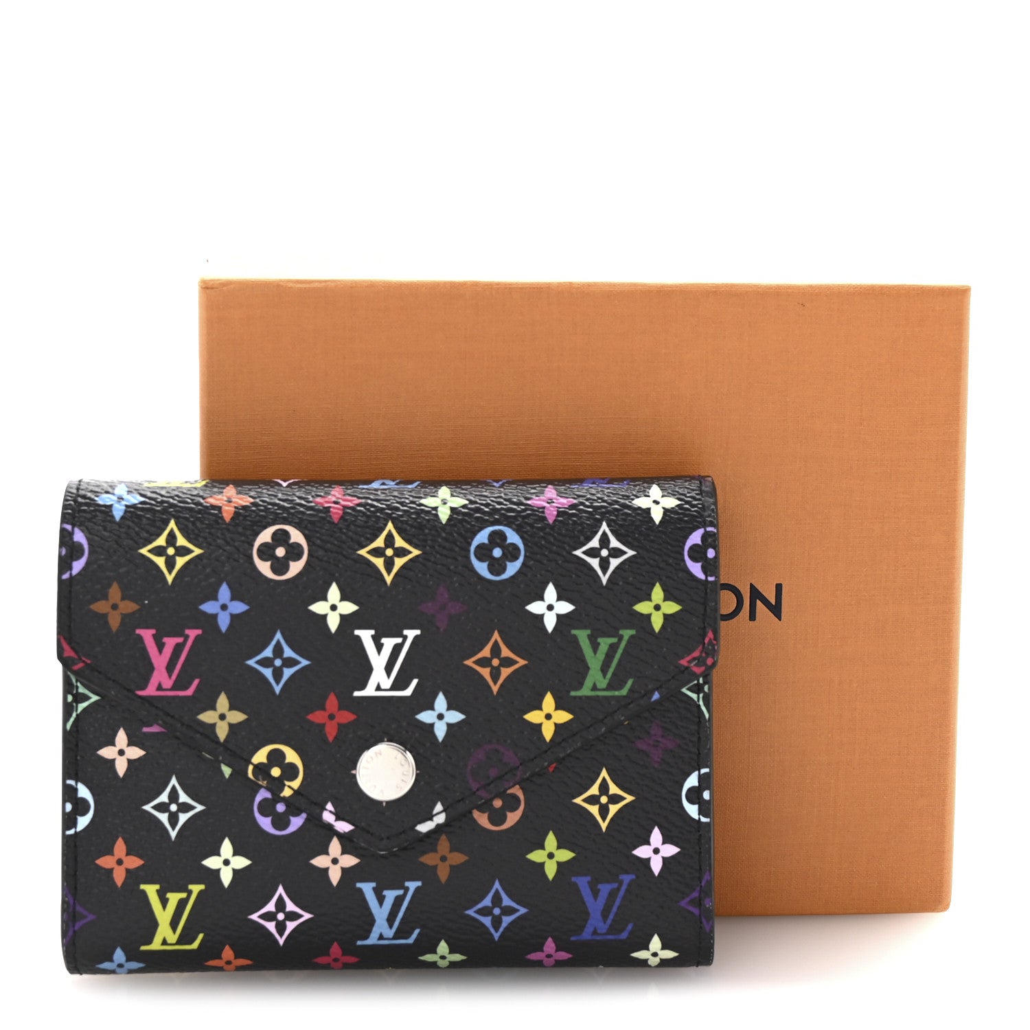 Louis Vuitton LV x TM Monogram Multicolor Victorine Wallet Black 7 of 7