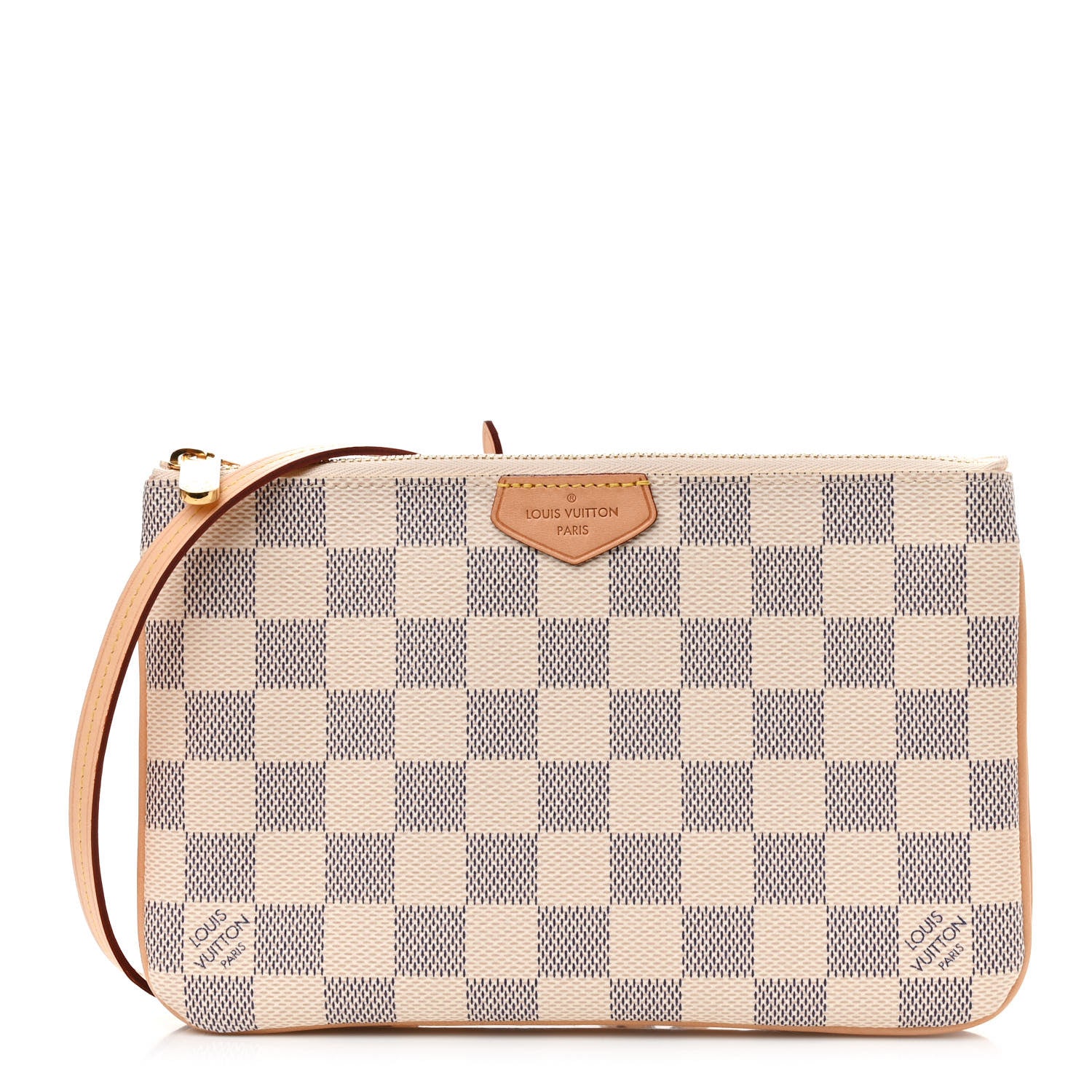 Louis Vuitton Damier Azur Double Zip Pochette 1 of 12