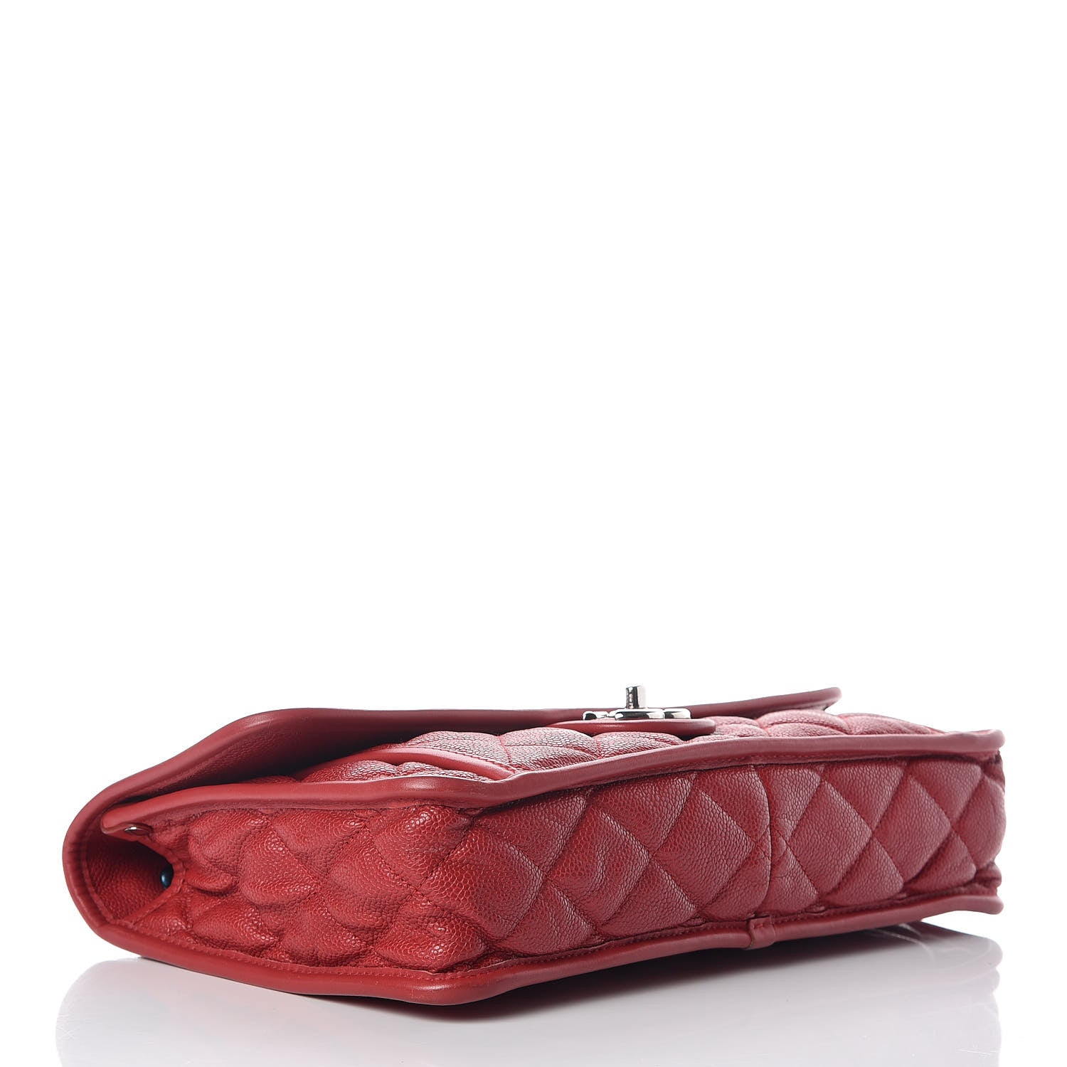 Chanel Caviar Quilted Large French Riviera Flap Red 4 of 13