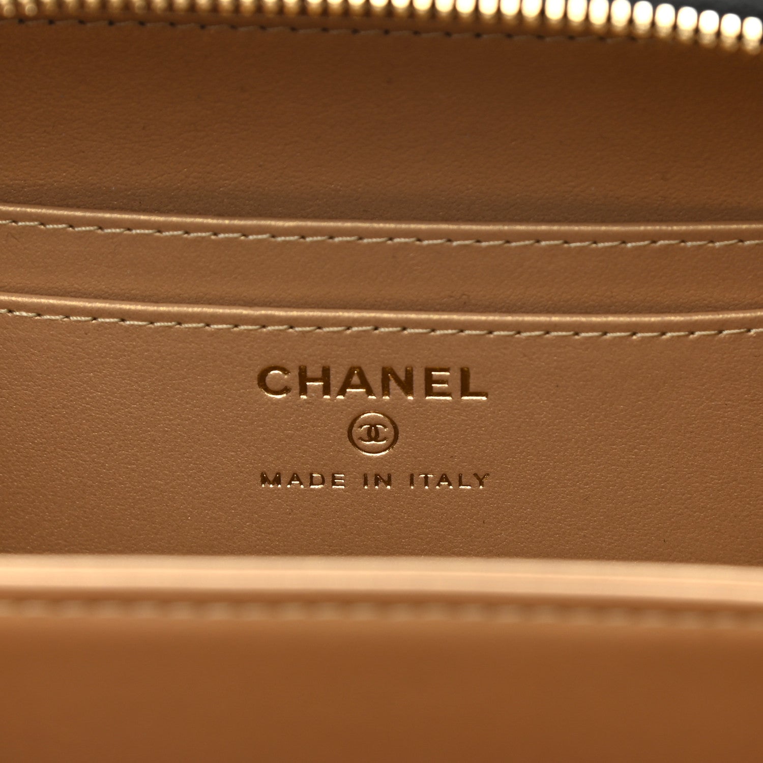 Chanel Lambskin Quilted Golden Plate Clutch With Chain Black 5 of 10