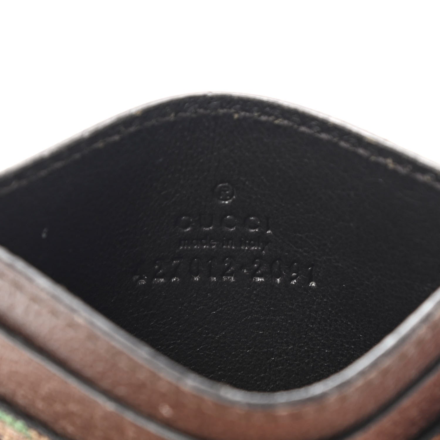 Gucci GG Supreme Monogram Tian Card Holder Beige Multicolor New Acero 6 of 8