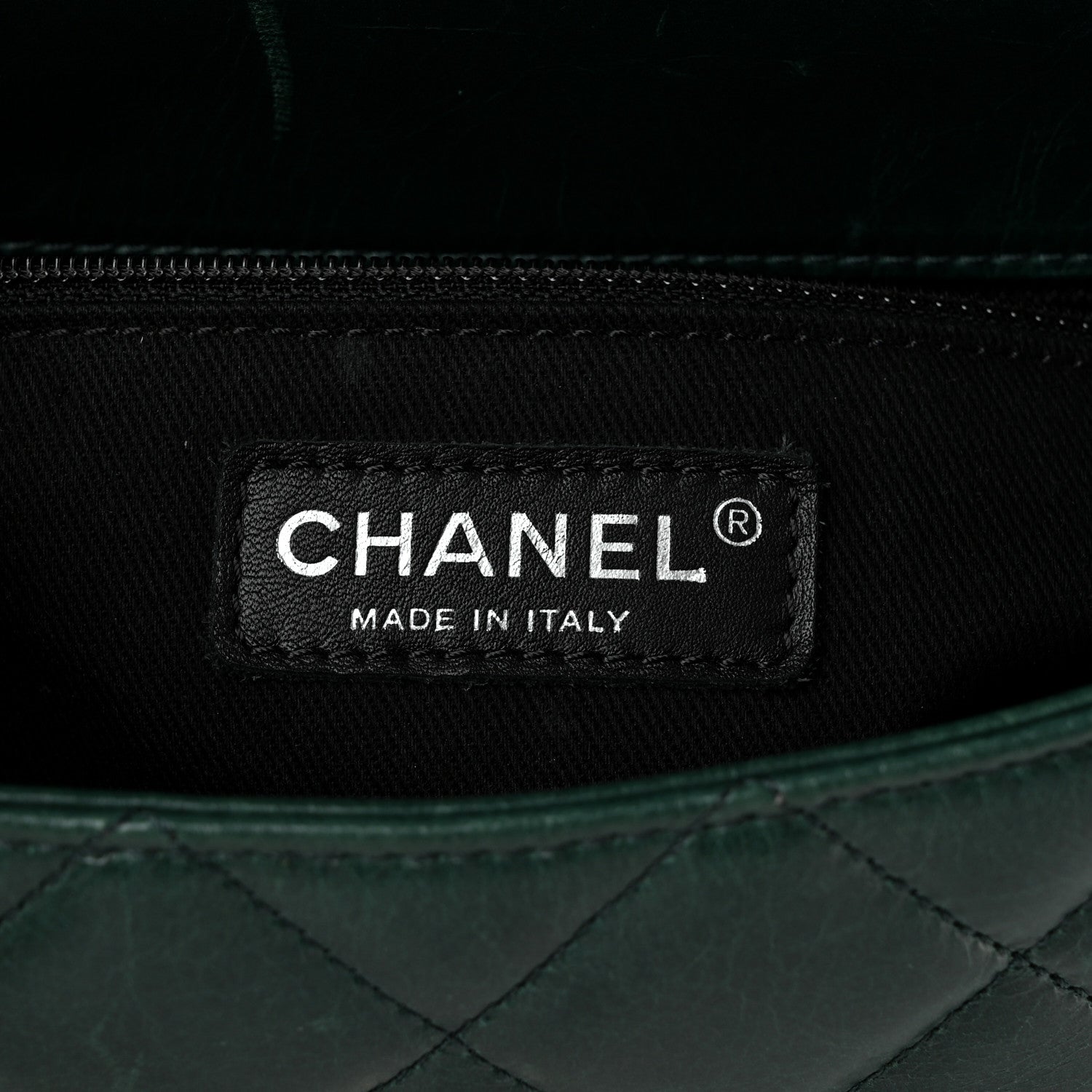 Chanel Glazed Calfskin Quilted Small CC Delivery Tote Dark Green 6 of 11