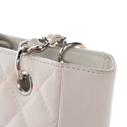 Chanel Caviar Quilted Petit Shopping Tote PST White 13 of 19