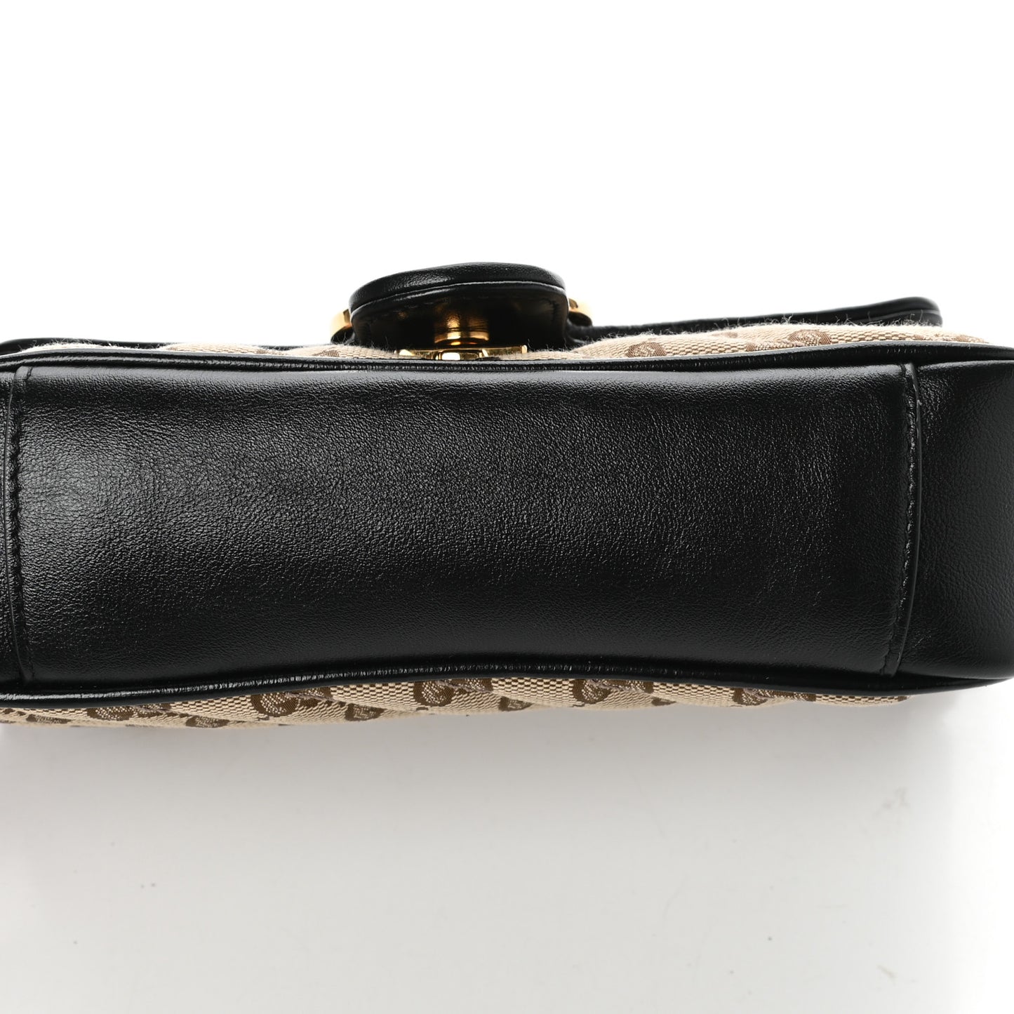 Monogram Matelasse Diagonal Mini GG Marmont Shoulder Bag Beige Black
