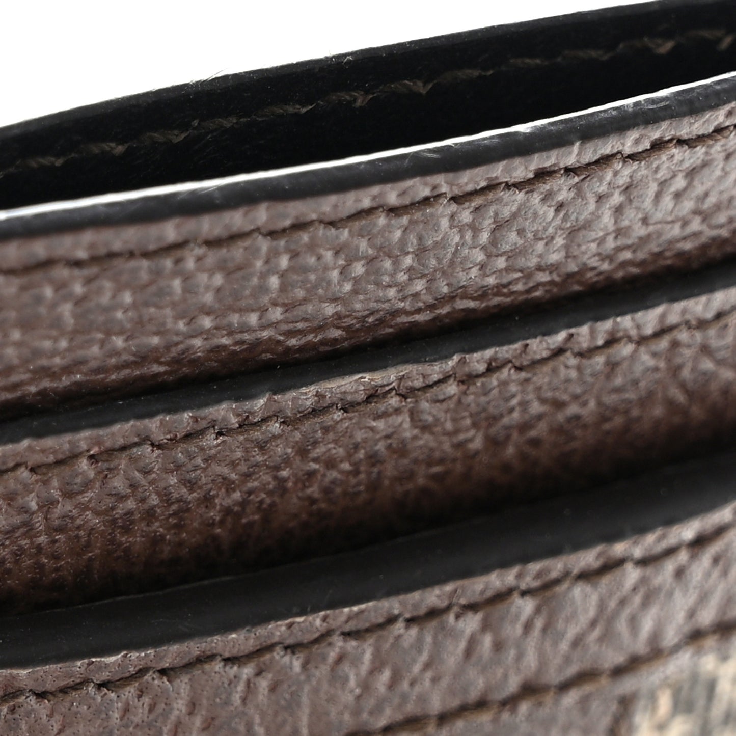 GG Supreme Monogram Ophidia Card Holder Brown