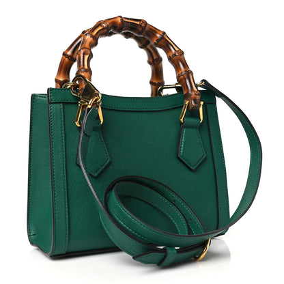 Gucci Wonka Grain Calfskin Mini Diana Tote Bag Green Yellow Fluo 3 of 10