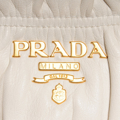 Prada Nappa Gaufre Shopping Satchel White 7 of 10