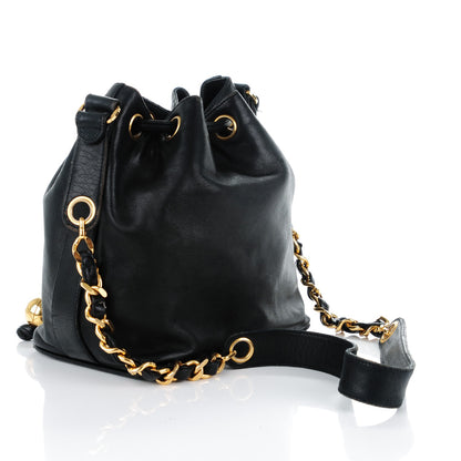 Chanel Lambskin CC Drawstring Bag Black 4 of 29
