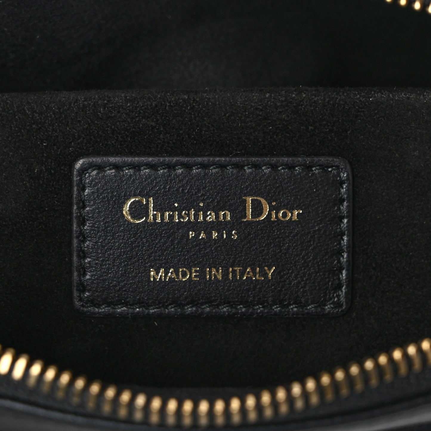 Lambskin Cannage DiorQuake Pouch Black