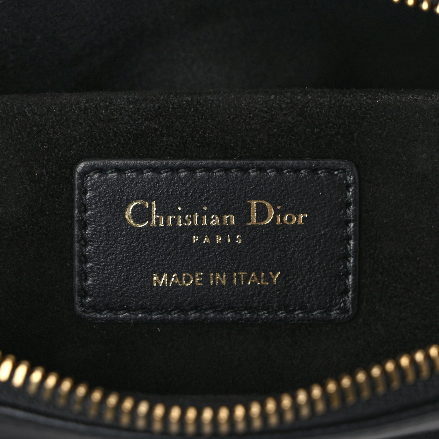 Christian Dior Lambskin Cannage DiorQuake Pouch Black 6 of 8