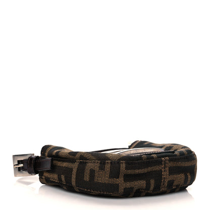 Fendi Zucca Mini Half Moon Baguette Tobacco 4 of 10
