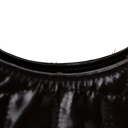 Saint Laurent Patent Crocodile Embossed Tribute Tote Brown 20 of 23
