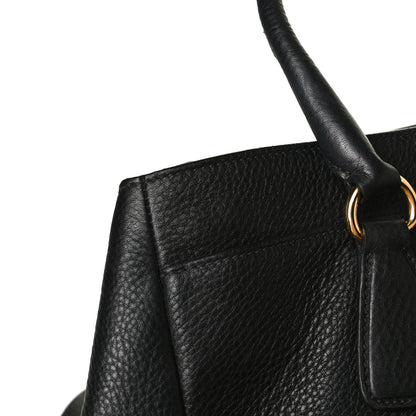 Prada Vitello Daino Shopping Tote Black 21 of 24