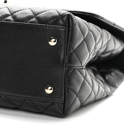 Chanel Caviar Quilted Medium Coco Handle Flap Black 8 of 8