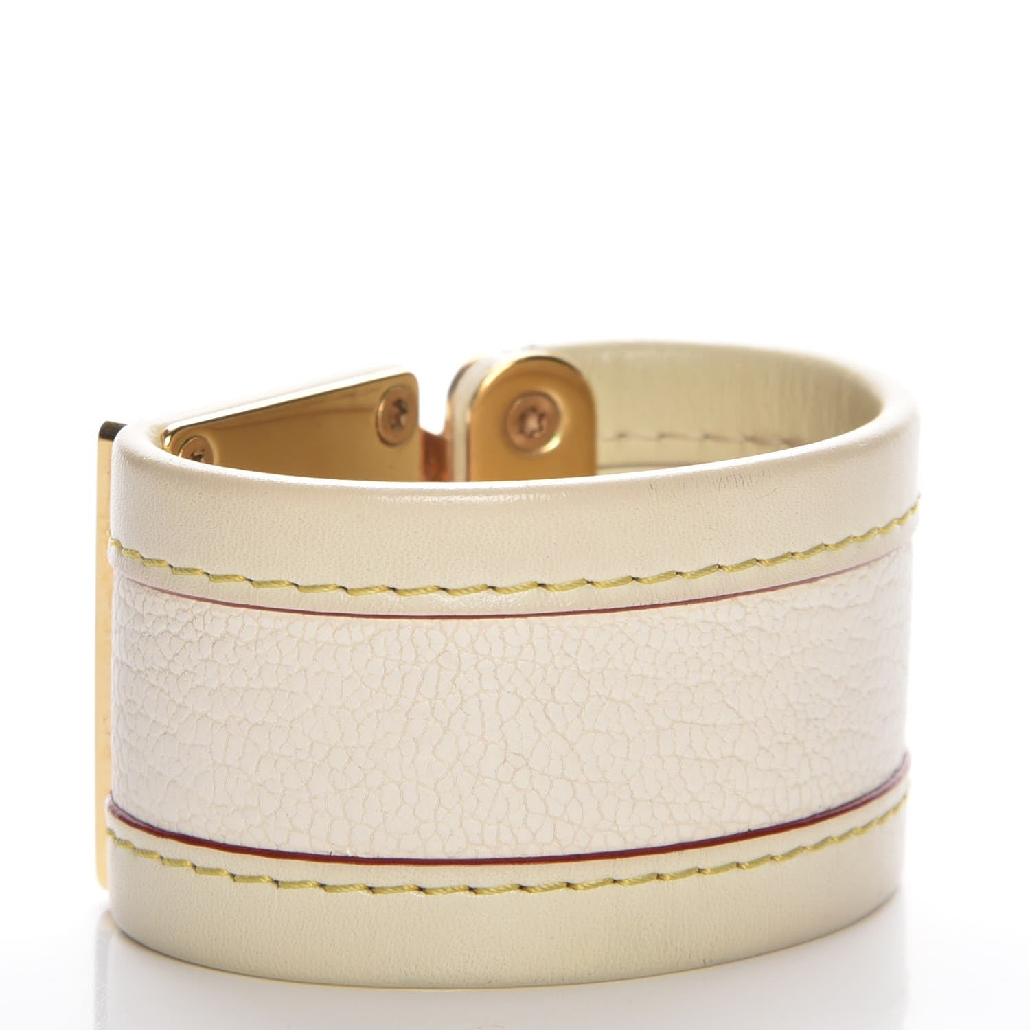 Louis Vuitton Chèvre Suhali S Lock Bracelet Small White 3 of 6