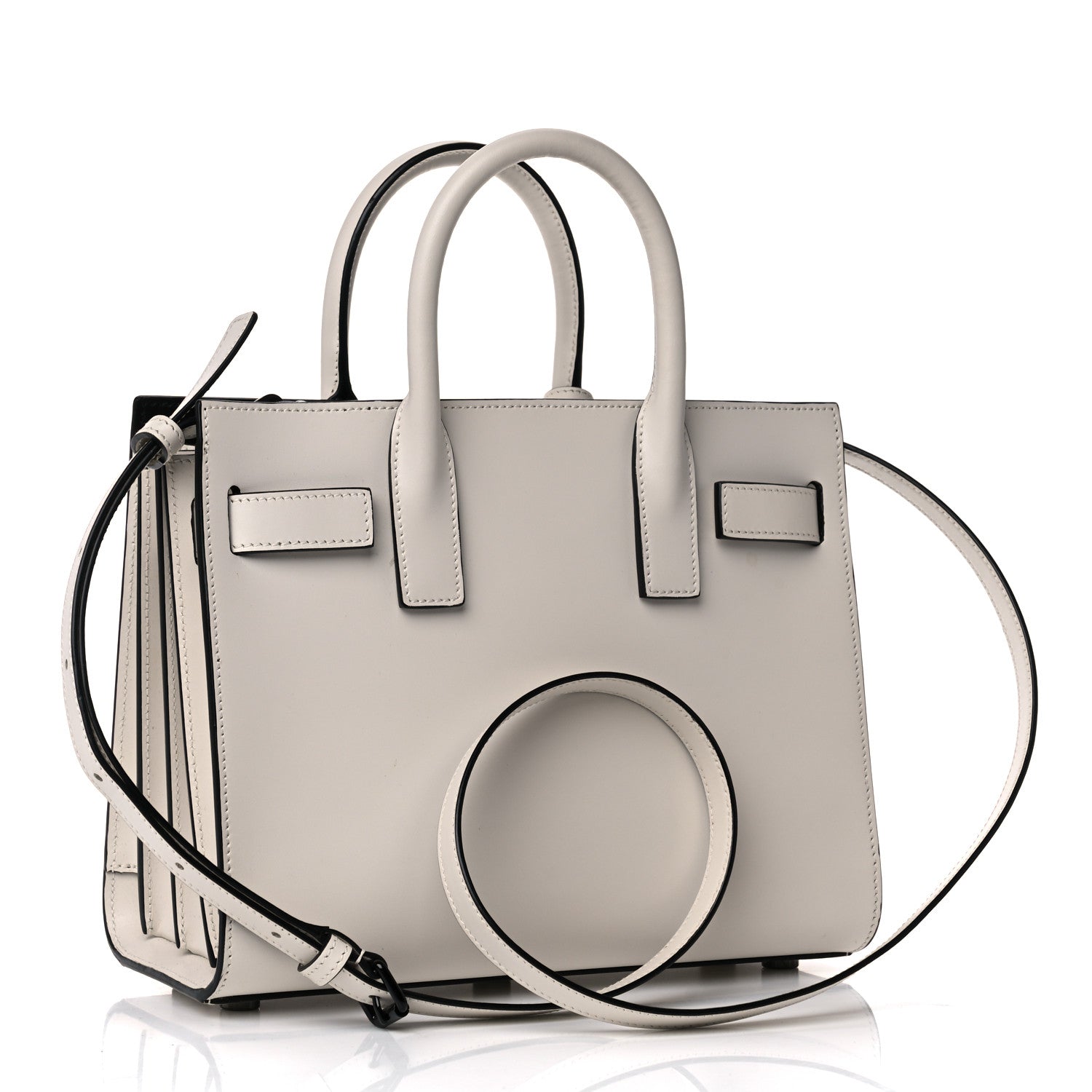 Saint Laurent Grained Calfskin Nano Sac De Jour Porcellana Black 3 of 20