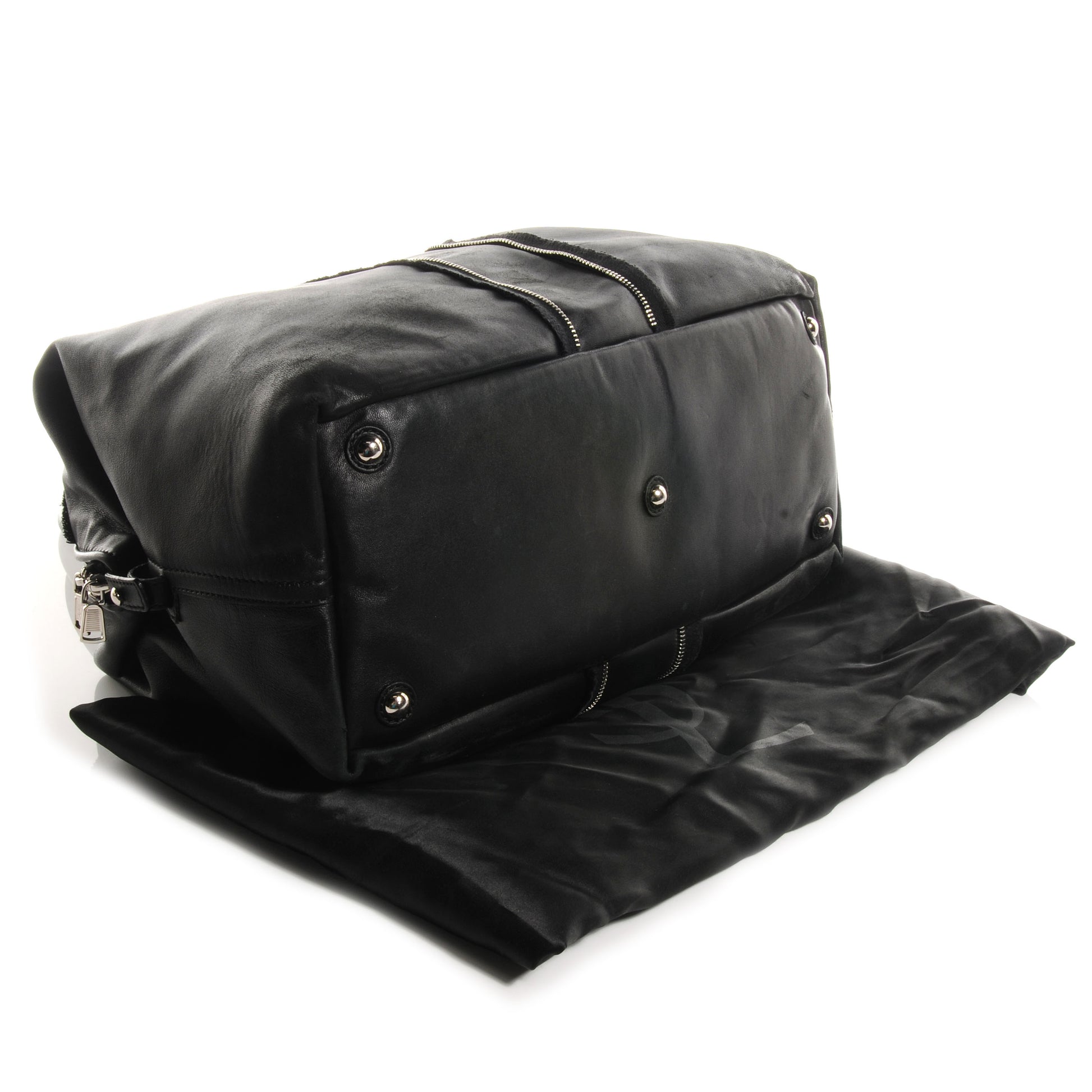 Saint Laurent Coated Lambskin Easy Y Rock Zip Tote Black 4 of 10