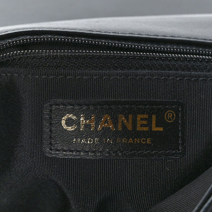 Chanel Crumpled Calfskin Quilted Large Chain All Over Flap Bag Black 6 of 10