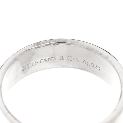 Tiffany Sterling Silver Diamond Return to Tiffany Narrow Ring 54 7 4 of 4