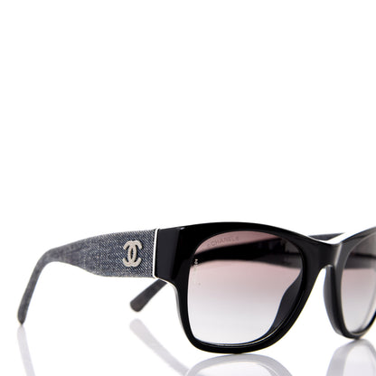 Chanel Acetate Denim CC Sunglasses 5162 Black 6 of 8
