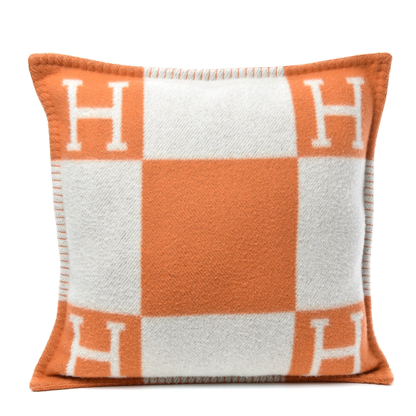 Wool Cashmere Avalon Pillow PM Ecru Potiron