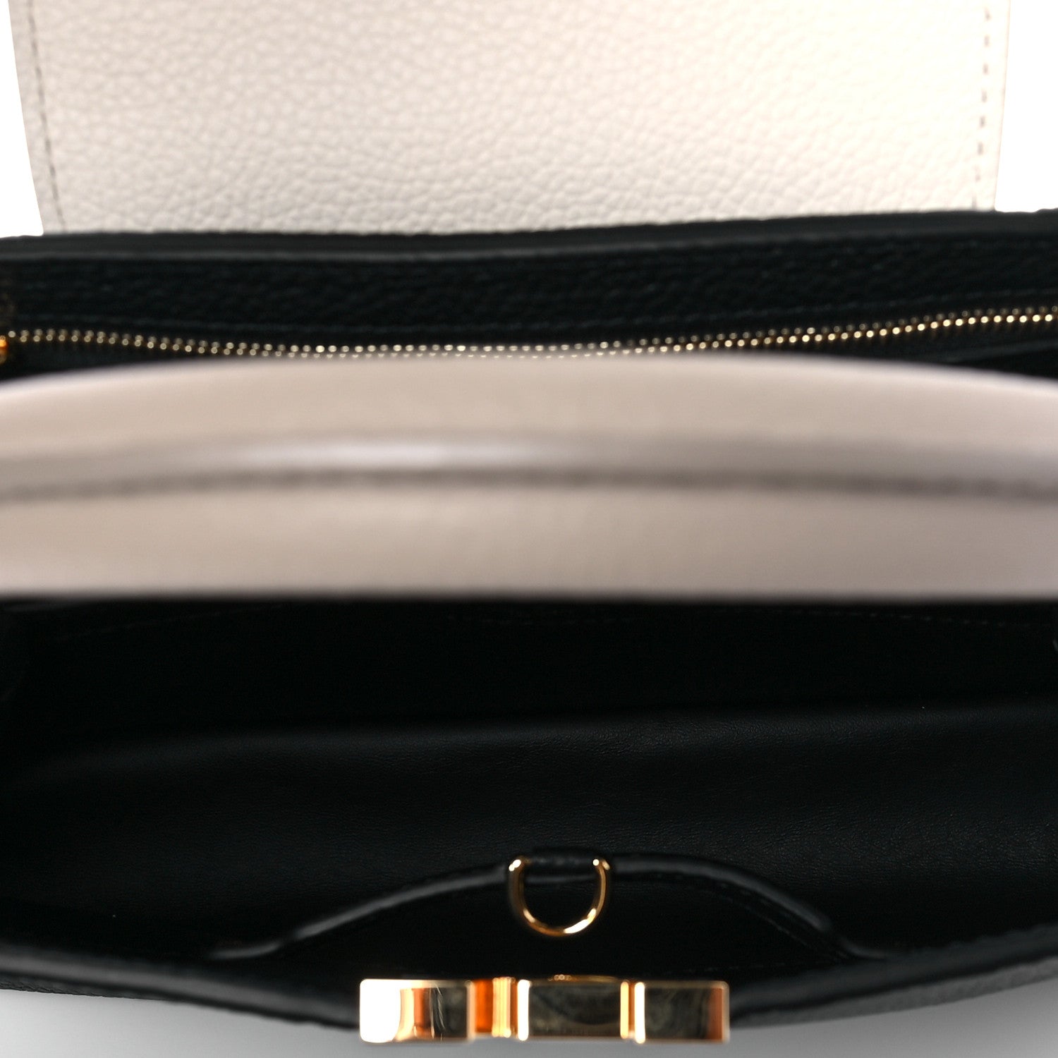 Louis Vuitton Taurillon Flower Chain Capucines MM Black Galet Gray Pearly Cream 5 of 7