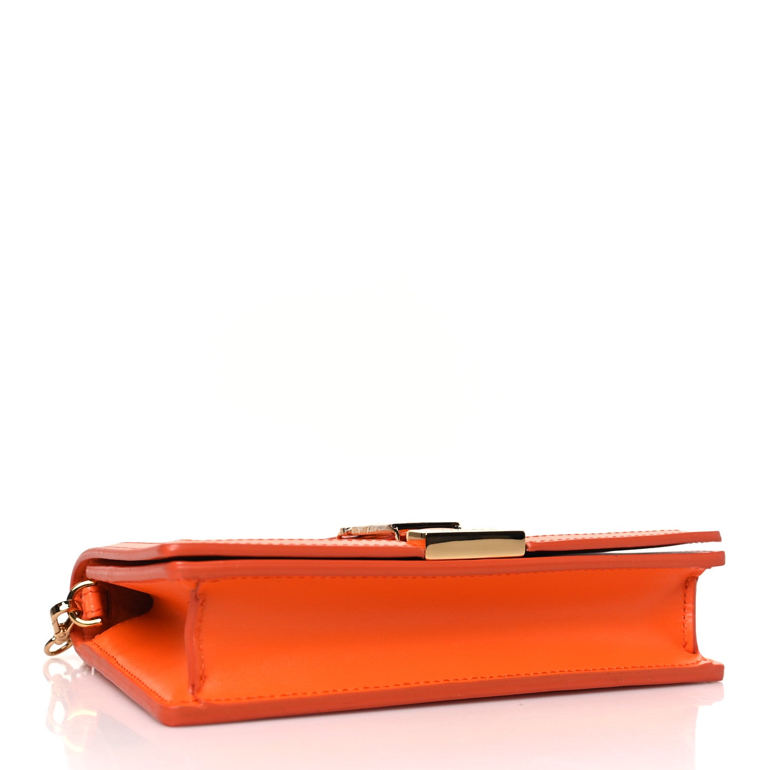 Versace Calfskin Greca Goddess Wallet On Chain Orange 4 of 8