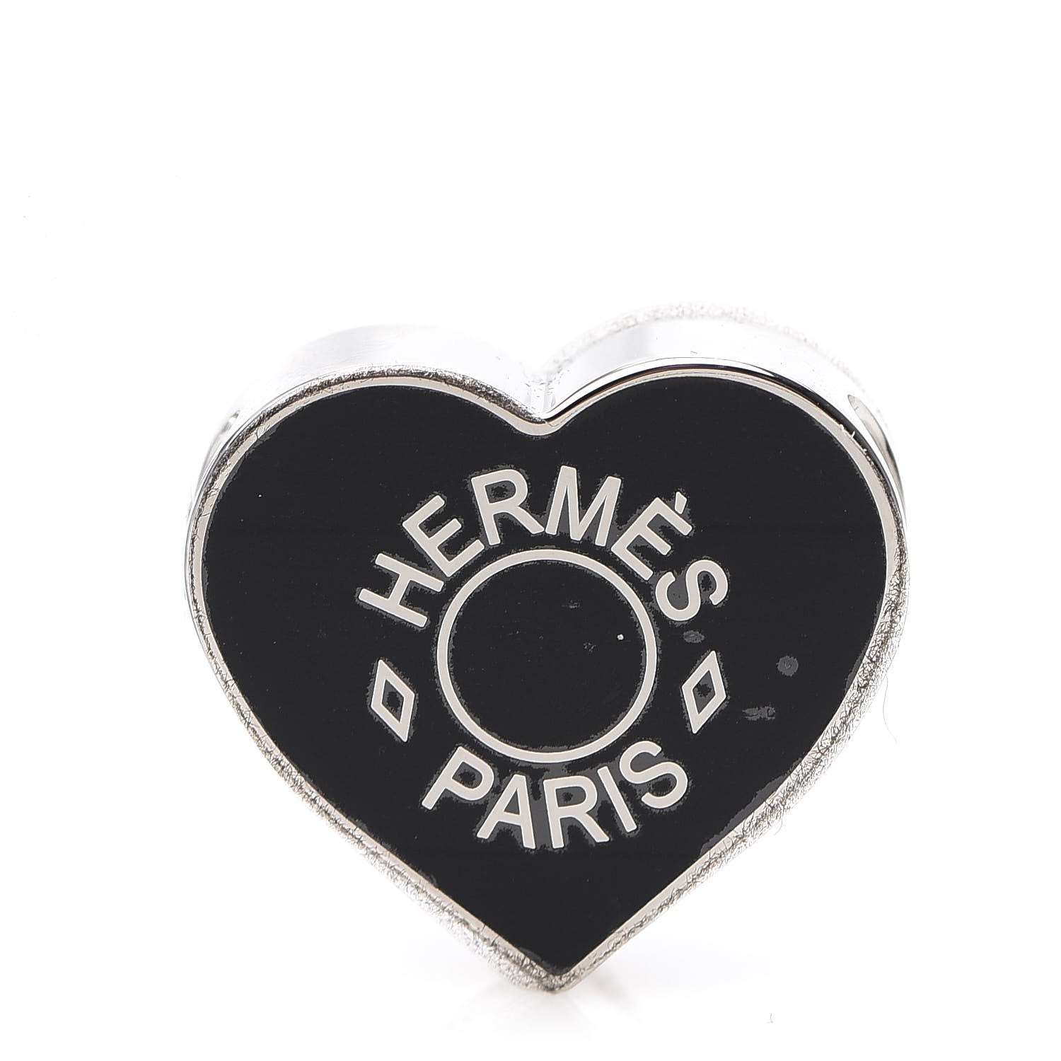 Hermes Palladium Coeur Scarf Ring Black 1 of 4