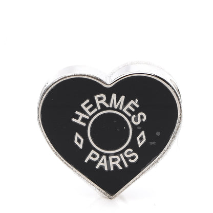 Hermes Palladium Coeur Scarf Ring Black 1 of 4