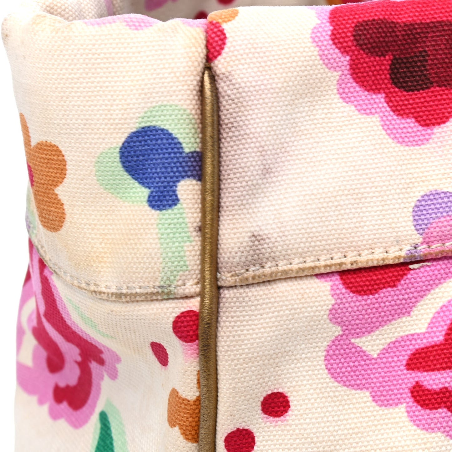 Canvas Floral Print Tote Multicolor