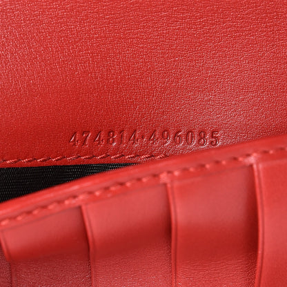 Gucci Calfskin Matelasse GG Marmont Zip Around Organizer Wallet Hibiscus Red 6 of 9