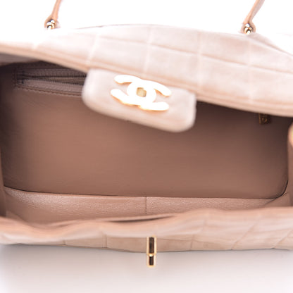Chanel Suede Chocolate Bar Top Handle Flap Beige 5 of 17