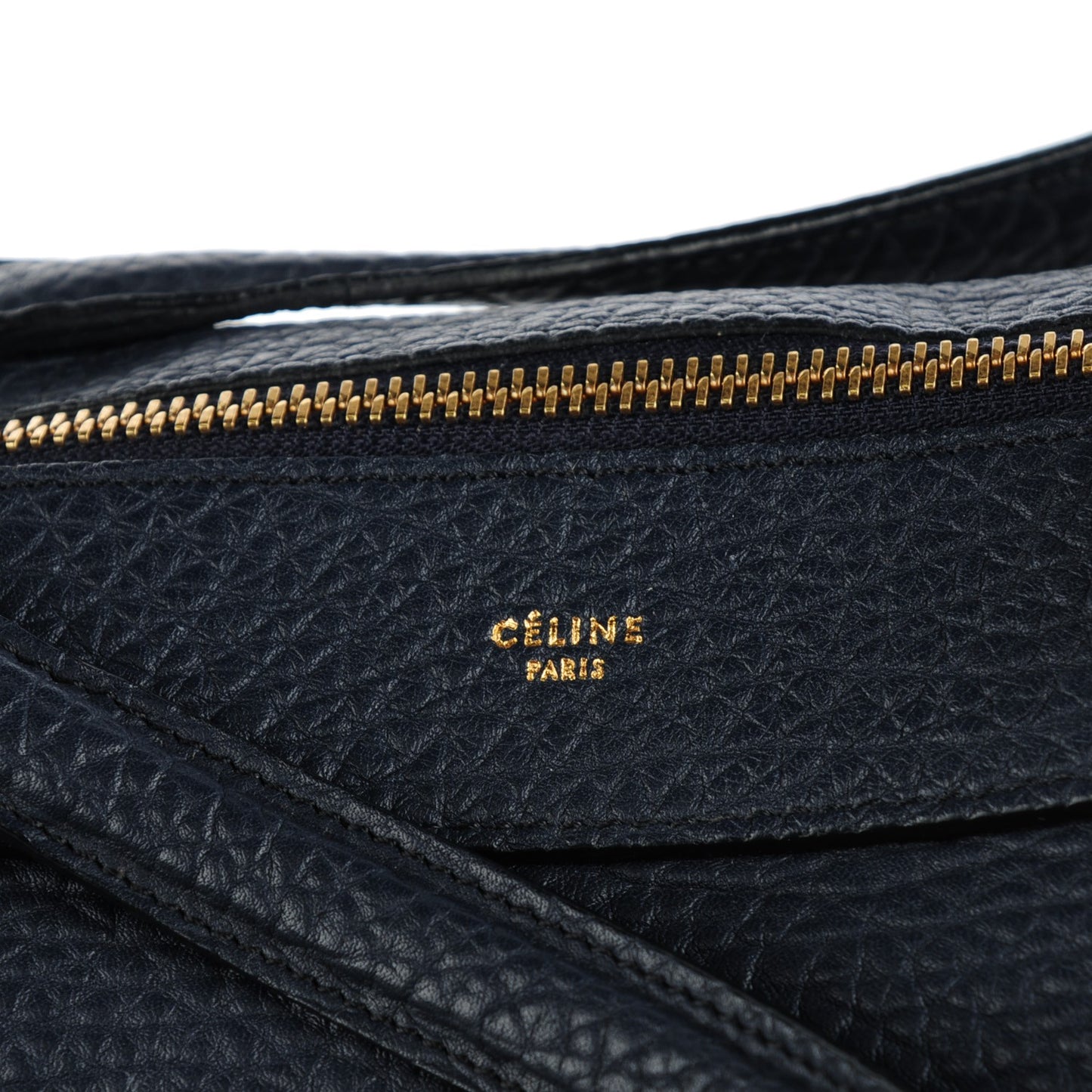 Bullhide Calfskin Small Ring Bag Navy Blue