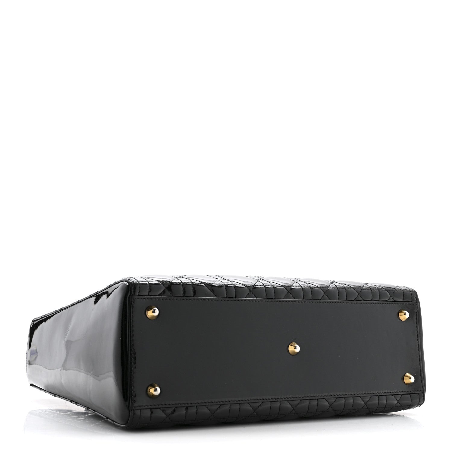Christian Dior Patent Cannage Large Lady Dior Black 4 of 16