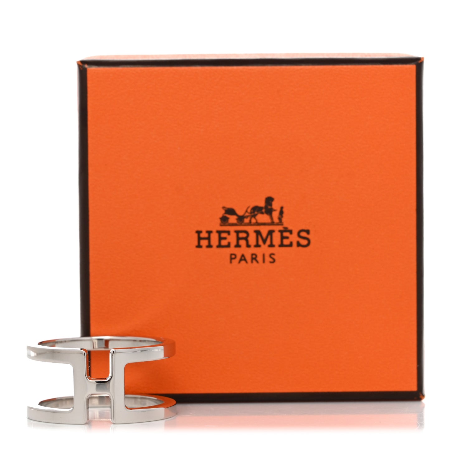 Permabrass H En Rond Scarf Ring Silver