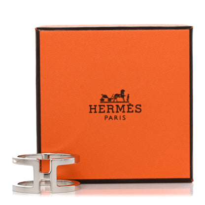 Hermes Permabrass H En Rond Scarf Ring Silver 5 of 5