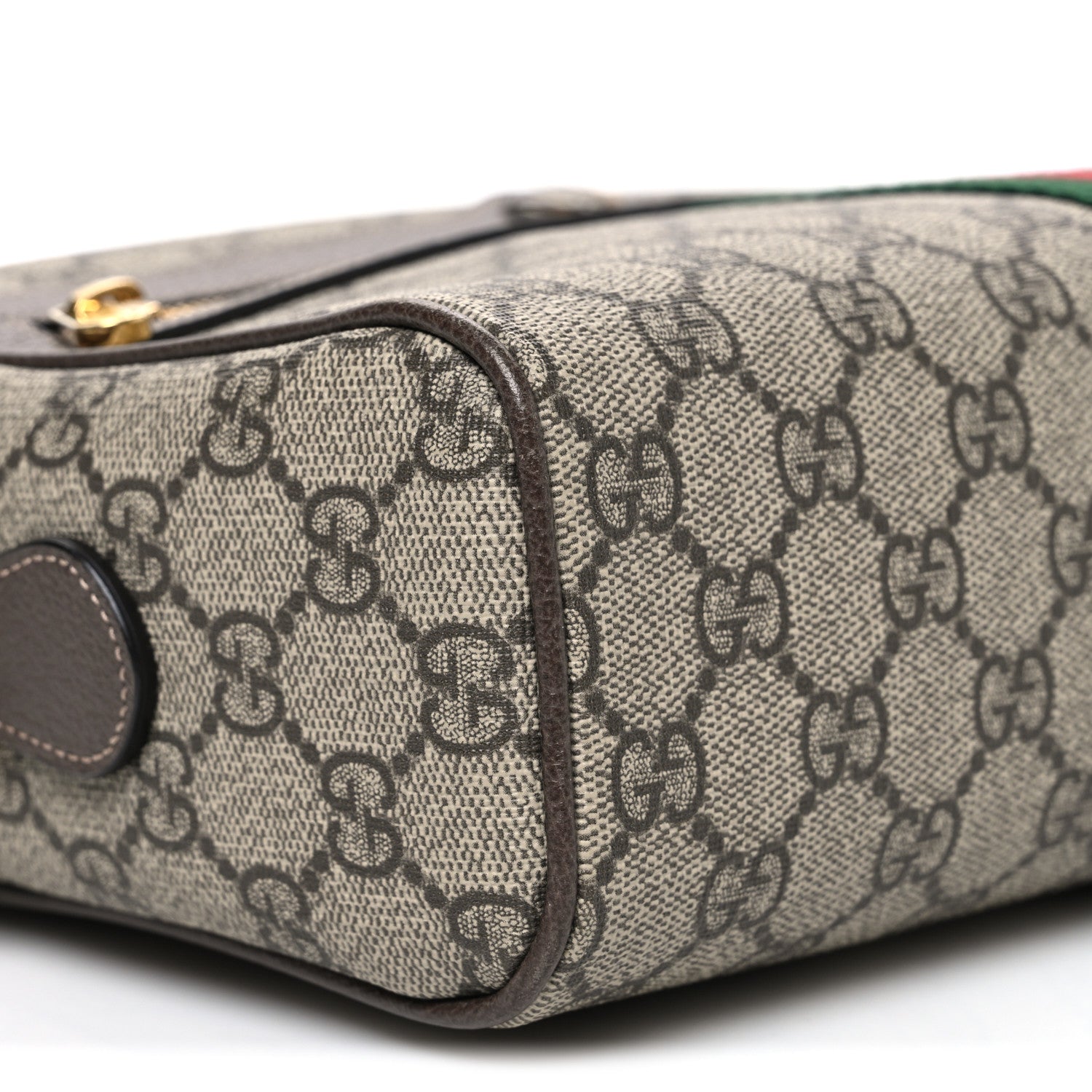 Gucci GG Supreme Monogram Web Small Ophidia Shoulder Bag Brown 9 of 10