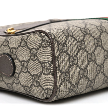 Gucci GG Supreme Monogram Web Small Ophidia Shoulder Bag Brown 9 of 10