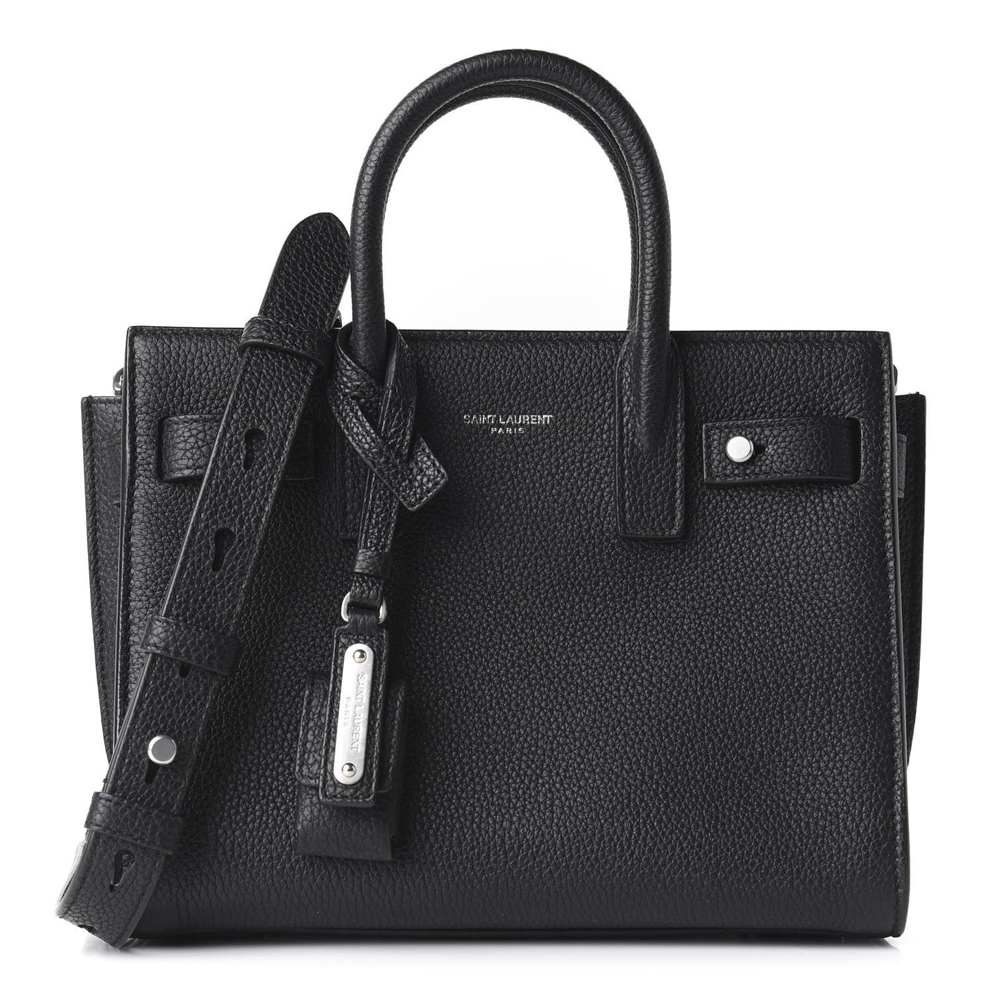 Grained Calfskin Nano Sac De Jour Souple Black