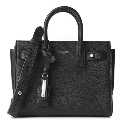 Saint Laurent Grained Calfskin Nano Sac De Jour Souple Black 1 of 10