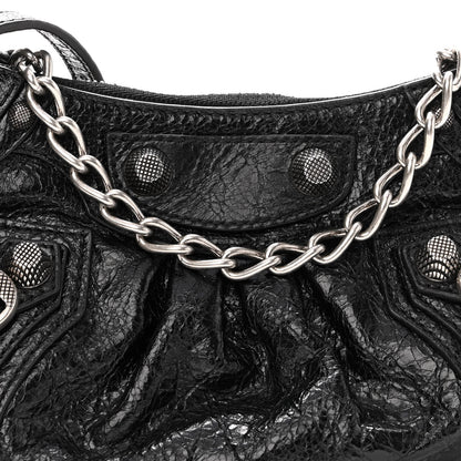 Balenciaga Agneau Arena Le Cagole Mini Purse With Chain Black 7 of 9