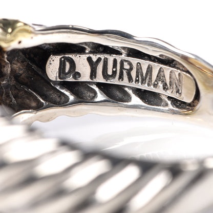 David Yurman Sterling Silver 14K Yellow Gold Citrine 14mm Noblesse Ring 61 9.75 5 of 6
